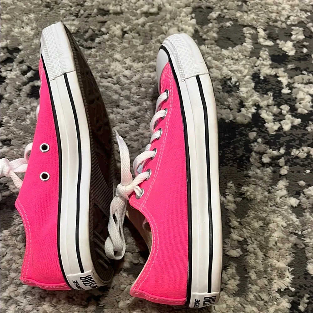 Converse Pink and White Chuck Taylor Sneakers - Picture 7 of 9
